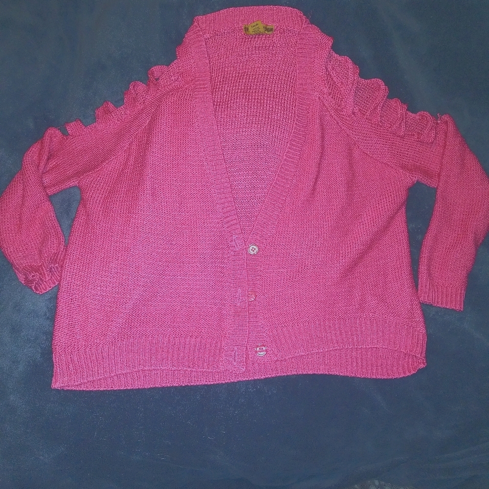 Love by design open shoulder sweater